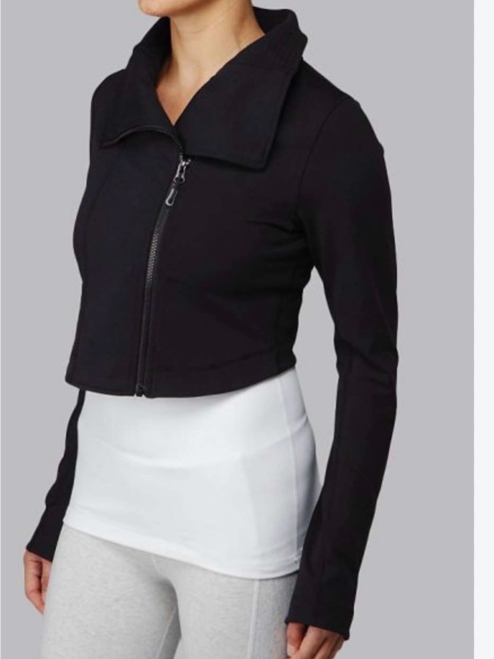 RARE LULULEMON 2010 Principle Black High-Collar Zip front jacket - 10